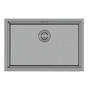 Crauf Stella 4454 Pvd Mat Gri 50x40 El Yapımı Paslanmaz Çelik Mutfak Eviyesi