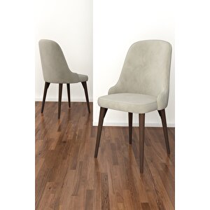 Adel Serisi 90x90 Atlantik Çam Mdf Mutfak Masa Takımı 4 Adet Sandalye Krem