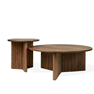 Most Wooden 2'li Set Orta Sehpa %100 Ahşap Boyalı Ceviz (evi̇ni̇ze Tesli̇m) Ceviz