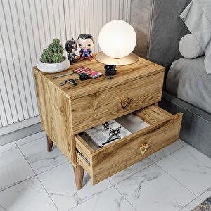 Simple 2 Çekmeceli Komodin Smp5002 Ceviz