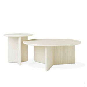 Most Wooden 2'li Set Orta Sehpa %100 Ahşap Boyalı Beyaz (evi̇ni̇ze Tesli̇m)