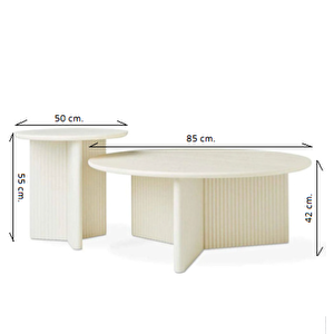 Most Wooden 2'li Set Orta Sehpa %100 Ahşap Boyalı Aytaşı(evi̇ni̇ze Tesli̇m)