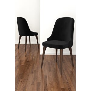 Adel Serisi 90x90 Atlantik Çam Mdf Mutfak Masa Takımı 4 Adet Sandalye Siyah