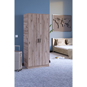 Abete-2 Kapılı Geniş Atlantik Çam Gardırop /179x76x45