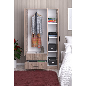 Abete-3 Kapılı 2 Çekmeceli Atlantik Çam Gardırop/170x90x37