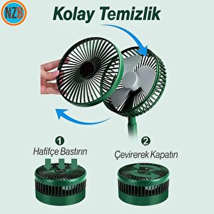 Katlanabilir Masaüstü Sessiz Masa Vantilatörü Usb Şarjlı Taşınabilir Portatif Teleskopik Araç Oto