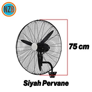 Sanayi Tipi Duvar Vantilatörü 75 Cm 210 W Endüstriyel Geniş Sessiz Duvara Monte Fan