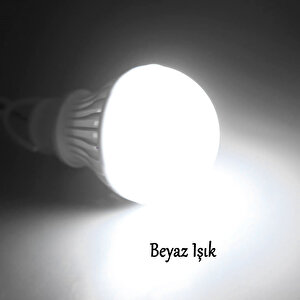 Akü Pensli 4 Metre Kablolu 12 V Tasarruflu Seyyar Led Ampul 5w Lamba Anahtarlı Aydınlatma Beyaz Işık