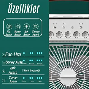 Vantilatör Masaüstü Kablolu Süper Sessiz Fan Su Püskürtmeli Mini El Hava Serinletici Nemlendirici