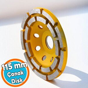 Çanak Disk Beton Mermer Granit Taşlama Elmas Yüzey Silme Temizleme Çift Sıra Segmanlı 115 Mm