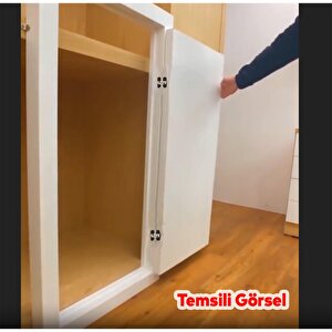 Gizli Gömme Görünmez Plastik Menteşe 2 Adet Dolap Kapak Mobilya Masa Menteşesi Sol Sağ Uyumlu