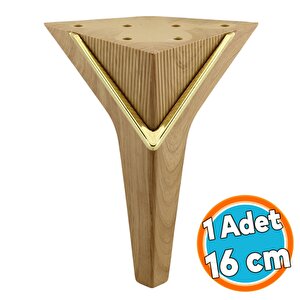 Mobilya Oturma Grubu Kanepe Sehpa Ünite Koltuk Ayağı Baza Ayakları 16 Cm Açık Ceviz Gold