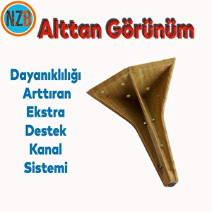 Mobilya Oturma Grubu Kanepe Sehpa Ünite Koltuk Ayağı Baza Ayakları 16 Cm Açık Ceviz Gold