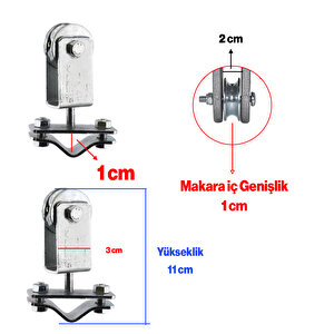(1 Adet) Metal Kablo Makarası Kablo Taşıyıcı Dolaşma Önleyici Seyyar Taşıma 360° Derece Dönerli