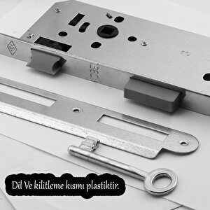 Oda Kapı Pvc Kapı Ahşap Kapı Wc Banyo Gömme Kilit Gövde Kilidi Silindirsiz Barelsiz Anahtarlı 45 Mm