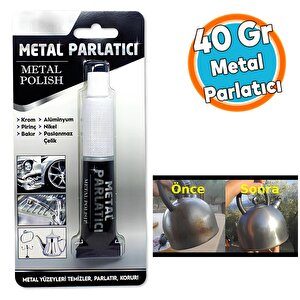 Metal Parlatıcı 40 Gram Krem Temizle Parlat Koruma Nikel Gümüş Alüminyum Bakır Prinç Cilalama 1 Adet
