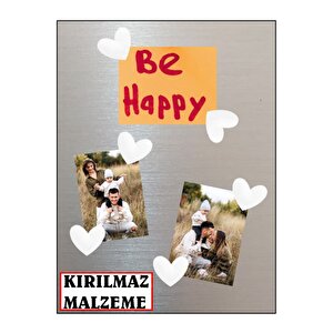 Magnet - Buzdolabı Magneti - Buzdolabı Süsü - 6’lı Kalpli Magnet - Sevgililer Günü Hediyesi Kırık Beyaz