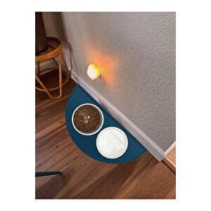 Silikon Mama Matı Havuzlu Yıkanabilir Kaymaz Evcil Hayvan Beslenme Matı Kedi Köpek Paspası 50x25 Cm Koyu Lacivert