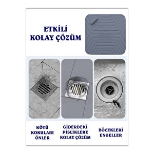 Kötü Koku Önleyici Silikon Mat Banyo Mutfak Lavabo Balkon Gider Tıpası Kapağı Böcek Önleyici Bej