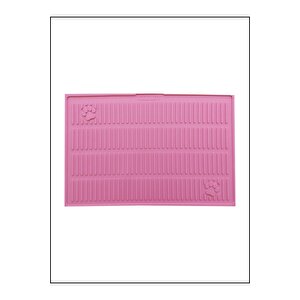 Silikon Kedi Kumu Matı Havuzlu Yıkanabilir Su Geçirmez Kedi Tuvalet Önü Paspası Büyük Boy 60x40 Cm Pembe