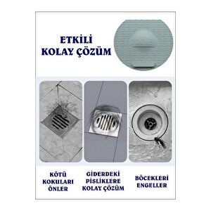 Lavabo Kötü Koku Giderici Önleyici Silikon Mat Sızdırmaz Lavabo Tıkacı Lavabo Tıpası Evye Kapağı Gri̇