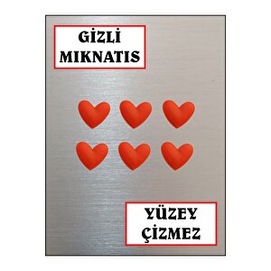 Magnet - Buzdolabı Magneti - Buzdolabı Süsü - 6’lı Kalpli Magnet - Sevgililer Günü Hediyesi Kırmızı