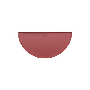 Silikon Mama Matı Havuzlu Yıkanabilir Kaymaz Evcil Hayvan Beslenme Matı Kedi Köpek Paspası 50x25 Cm Kiremit