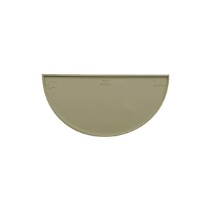 Silikon Mama Matı Havuzlu Yıkanabilir Kaymaz Evcil Hayvan Beslenme Matı Kedi Köpek Paspası 50x25 Cm Bej
