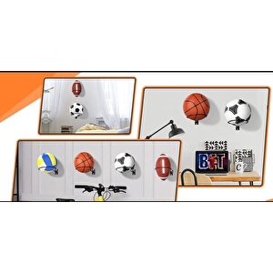 Top Tutucu Ve Çok Amaçlı Duvar Rafı