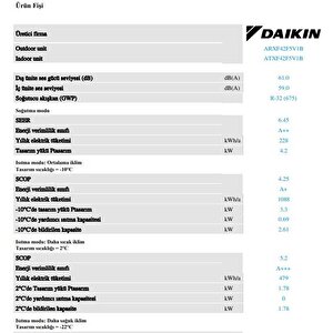 Daikin Siesta Sensira Atxf42f Wifi 14.000 Btu A++ İnverter Klima