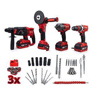 Dörtlü Set Mw600r (13mm Ç.mandren+s.sıkma+ş.spral+ş.hilti)