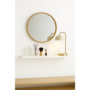 70 Cm Mat Beyaz Mdf Gizli Bağlantı Duvar Rafı Dresuar Dekoratif Raf