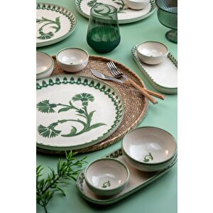 14 Parça 6 Kişilik Kahvaltı Takımı Ottoman Elegance Yeşil - 2
