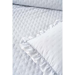 Hola Gri Çift Kişilik Yatak Örtüsü Takımı 3 Parça Uyku & Çeyiz Seti