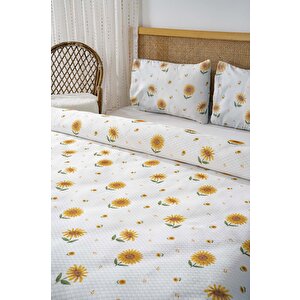 Ayçiçeği Çift Kişilik Baskılı Pike 200 X 220 Cm