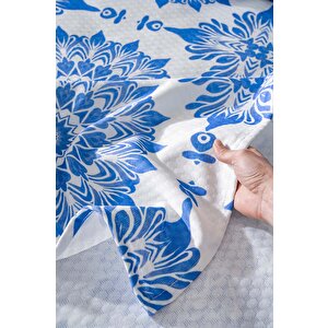 Alaçatı Çift Kişilik Baskılı Pike 200 X 220 Cm