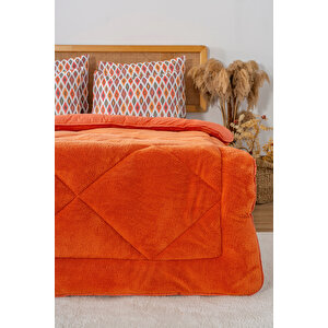 Kiremit Loura Çift Kişilik Çift Taraflı Lüx Wellsoft Yorgan 195x215 Cm