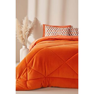 Kiremit Loura Tek Kişilik Çift Taraflı Lüx Wellsoft Yorgan 155x215 Cm