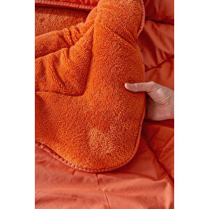 Kiremit Loura Tek Kişilik Çift Taraflı Lüx Wellsoft Yorgan 155x215 Cm