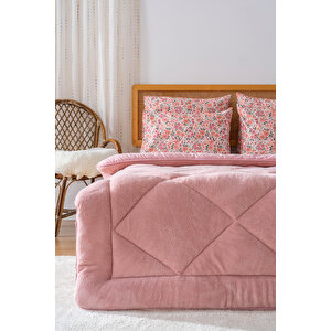 Pudra Loura Tek Kişilik Çift Taraflı Lüx Wellsoft Yorgan 155x215 Cm