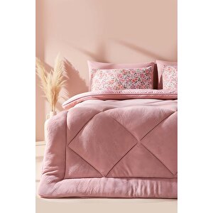 Pudra Loura Tek Kişilik Çift Taraflı Lüx Wellsoft Yorgan 155x215 Cm