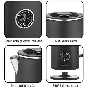Ck-300 Therma 1.7 Litre 1500 W Dijital Kettle - Siyah