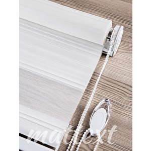 Beyaz Merian  Zebra Perde  Ykz6900 110x250 cm