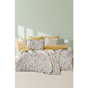 Begonvil Çift Kişilik Nevresimli Pike Takımı - 7 Parça Çeyiz Seti