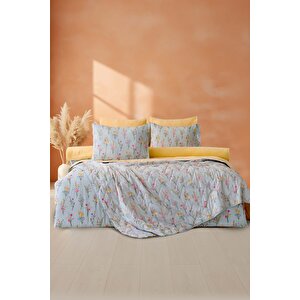 Begonvil Çift Kişilik Nevresimli Pike Takımı - 7 Parça Çeyiz Seti