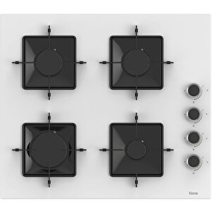 Flowart Qbl63cb-ss206-d078 7 Prog. Dijital Turbo Ankastre Set - Beyaz