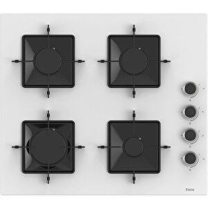 Flowart Qbl62cb - Ss206 - D087 7 Prog. Mekanik Turbo Ankastre Set - Beyaz