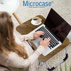 Microcase Portatif Atlantik Çam Sunta Laptop Sehpası Katlanabilir Çalışma Masası Kahvaltı Masası Al4020
