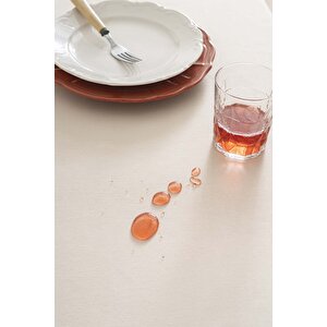 Florita Sarı Punch İşlemeli Dertsiz Leke Tutmaz Masa Örtüsü 160x220 Cm