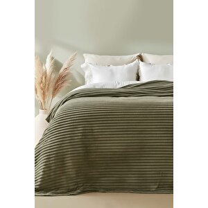 Haki Gloria Wellsoft Tek Kişilik Battaniye